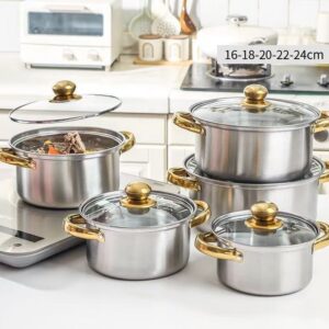 5pcs Stainless Pot Set