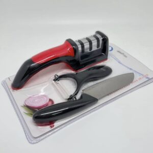 Kitchen Set Knife, Potato Peeler And Knife Sharpener