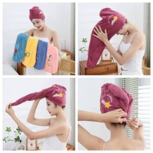 Microfibre towel shower cap